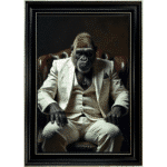 Gorilla Boss - Framed Animal Wall Art