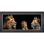 Royal Lion Family 1 Boy Cub - Framed Wall Art