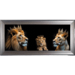 Royal Lion Family 1 Boy Cub - Framed Wall Art