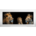 Royal Lion Family 1 Boy Cub - Framed Wall Art