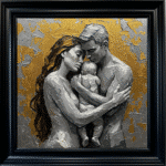 Family Embrace - Abstract Framed Wall Art