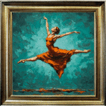 The Jump - Abstract Framed Wall Art