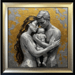 Family Embrace - Abstract Framed Wall Art