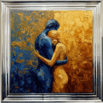 The Hug - Abstract Framed Wall Art
