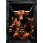 Highland Cow Boss - Framed Animal Wall Art