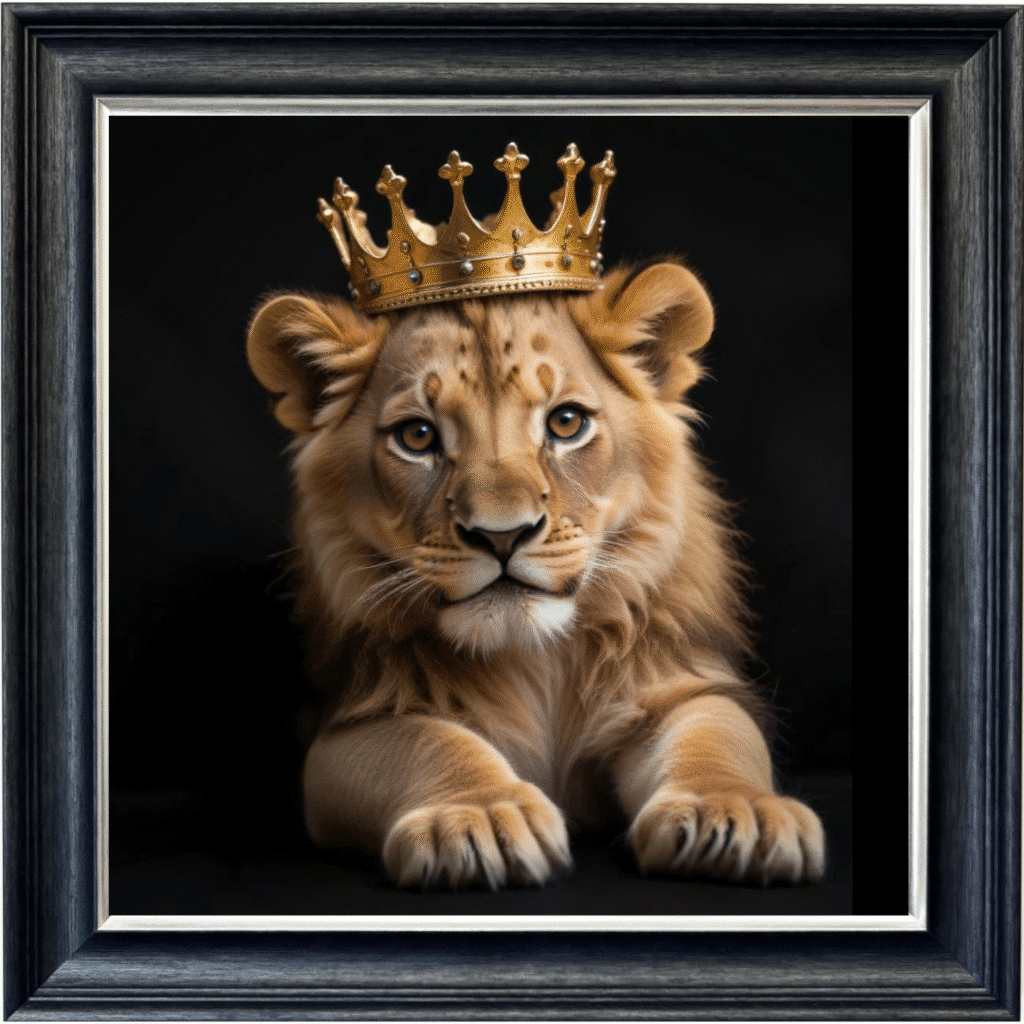 Royal Lion Cub - Framed Picture