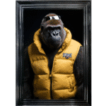 Gorilla with shades - Framed Animal Wall Art - Trade
