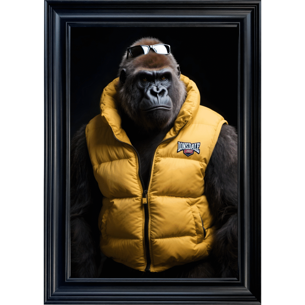 Gorilla with shades - Framed Animal Wall Art - Trade
