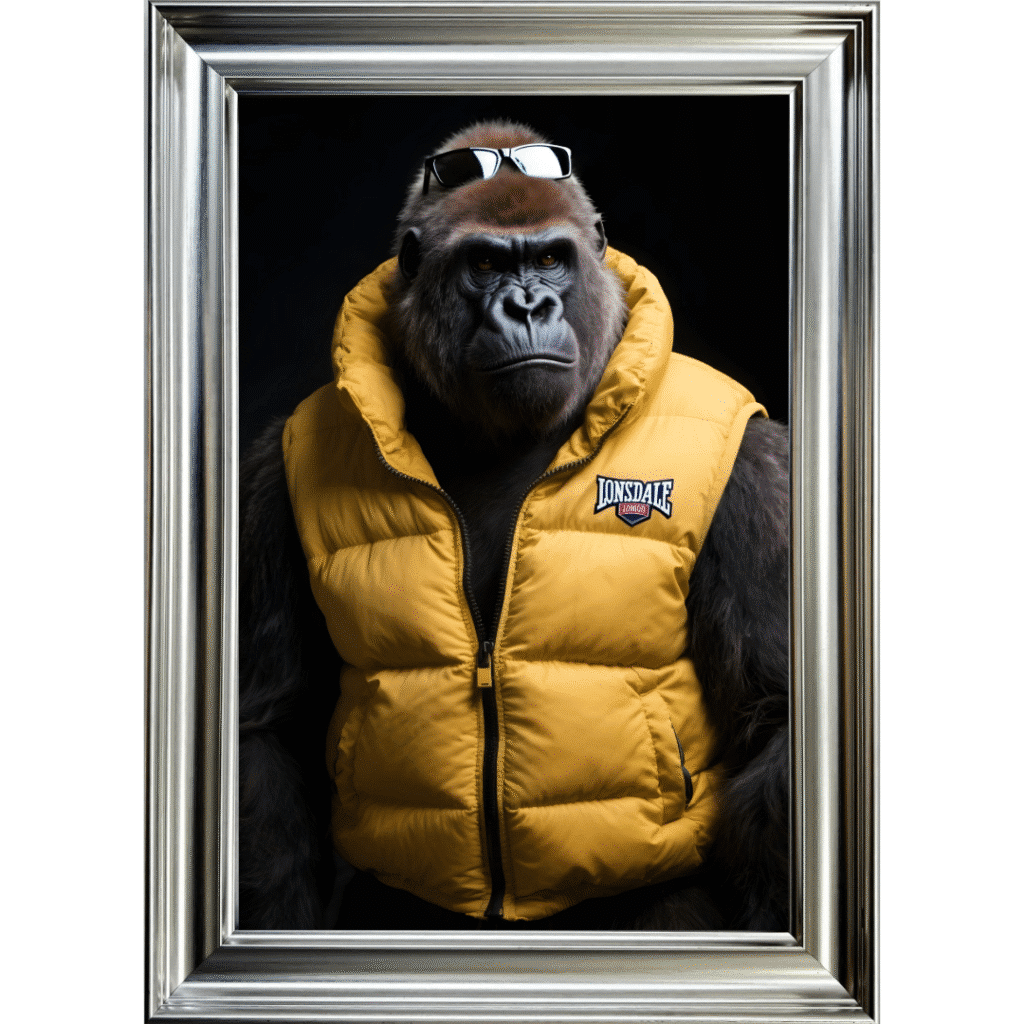 Gorilla with shades - Framed Animal Wall Art - Trade