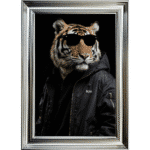 Tiger with shades - Framed Animal Wall Art