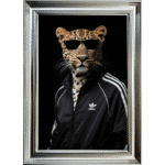 Leopard with shades - Framed Animal Wall Art