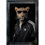 Leopard with shades - Framed Animal Wall Art