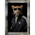 Leopard with shades - Framed Animal Wall Art
