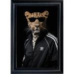 Leopard with shades - Framed Animal Wall Art