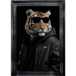 Tiger with shades - Framed Animal Wall Art