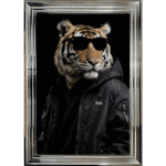 Tiger with shades - Framed Animal Wall Art