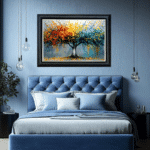 Tree of Colours Abstract Framed Wall Art – Colourful Modern Picture for Living Room - Image 5