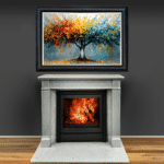 Tree of Colours Abstract Framed Wall Art – Colourful Modern Picture for Living Room - Image 2