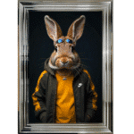 Rabbit with shades - Framed Animal Wall Art