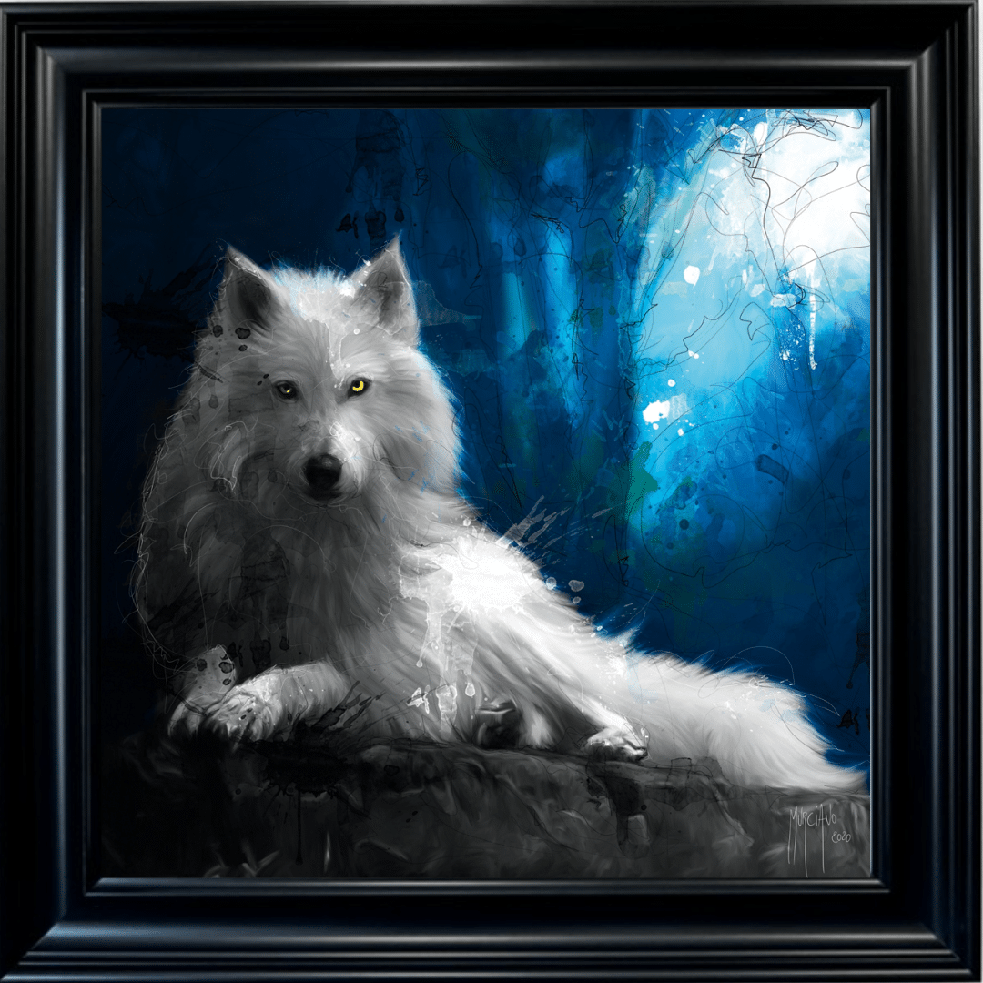 Untitled - 2025-08-01T101028.678 White Wolf Framed Picture by Patrice Murciano