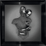 Chained Lovers Charcoal - Framed Wall Art