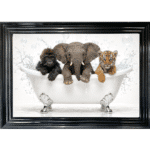 Zoo in the Bath - Framed Picture