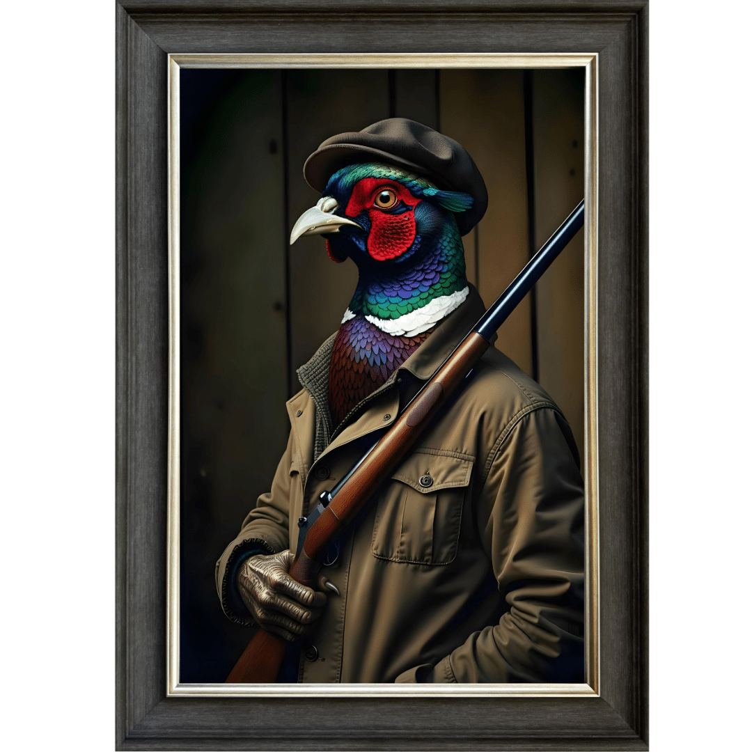 Untitled (28) Pheasant Revenge - Framed Animal Wall Art
