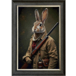Rabbit Revenge - Framed Animal Wall Art