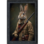 Rabbit Revenge - Framed Animal Wall Art