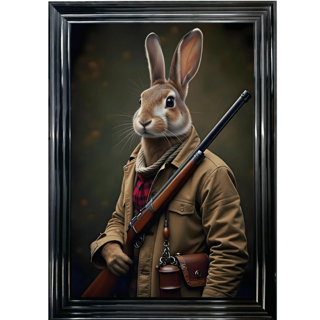 Rabbit Revenge - Framed Animal Wall Art