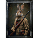 Rabbit Revenge - Framed Animal Wall Art