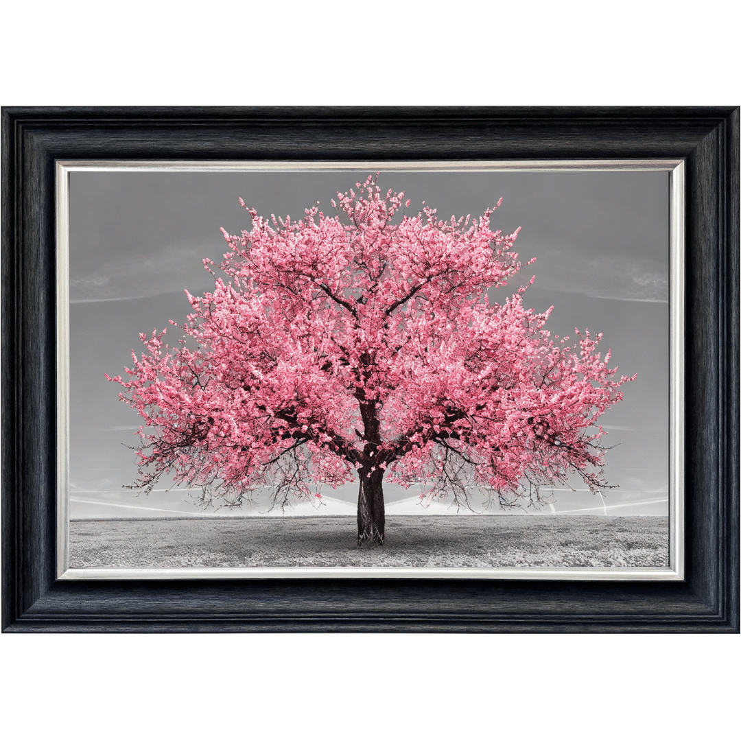 Untitled - 2025-11-23T170339.614 Pink Cherry Tree - Framed Wall Art