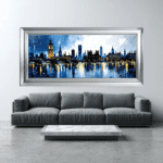 London over the water - Framed Abstract Wall Art - Image 4