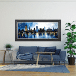 London over the water - Framed Abstract Wall Art - Image 3