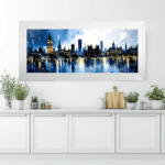 London over the water - Framed Abstract Wall Art - Image 2
