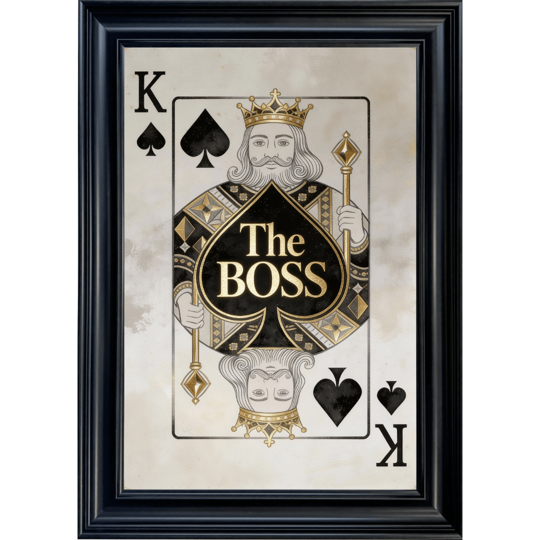 Untitled - 2026-01-03T123806.942 The Boss - Framed Playing Card Wall Art