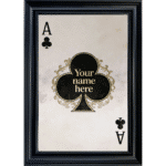 Ace of Clubs - Personalised Framed Playing Card Wall Art