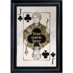 Jack of Clubs - Personalised Framed Playing Card Wall Art