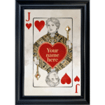 Jack of Hearts - Personalised Framed Playing Card Wall Art