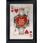 Queen of Hearts - Personalised Framed Playing Card Wall Art