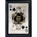 Queen of Spades - Personalised Framed Playing Card Wall Art