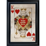 King of Hearts - Personalised Framed Playing Card Wall Art