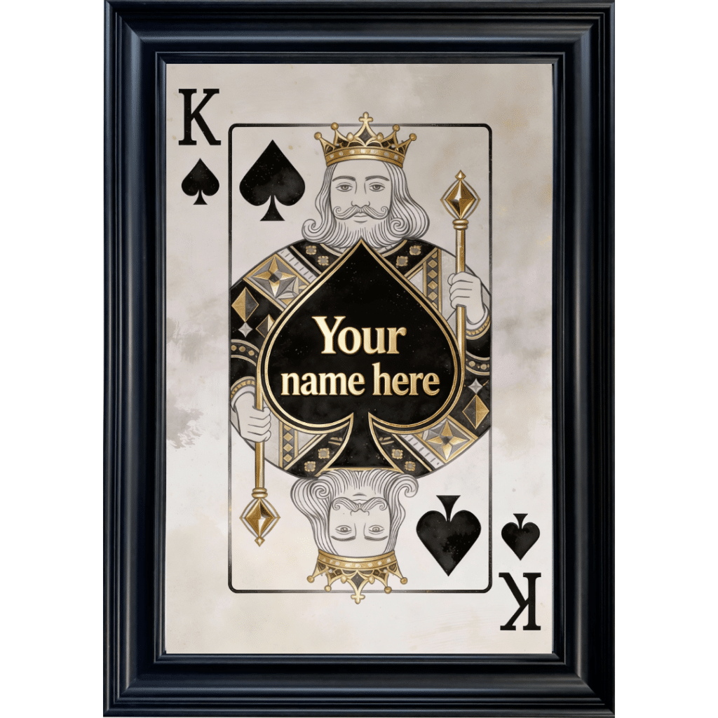 King of Spades - Personalised Framed Playing Card Wall Art
