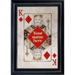 King of Diamonds - Personalised Framed Playing Card Wall Art