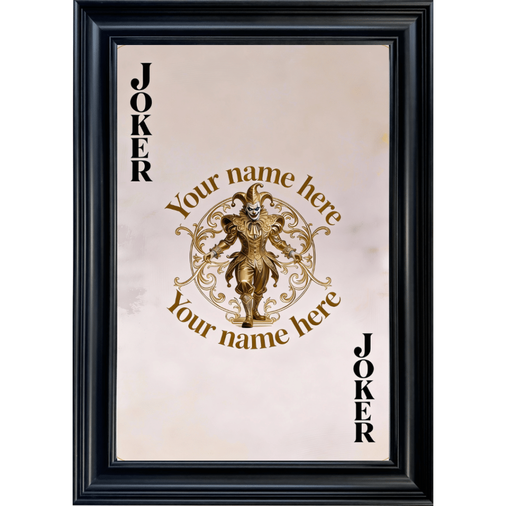 Joker Playing Card - Personalised Framed Playing Card Wall Art