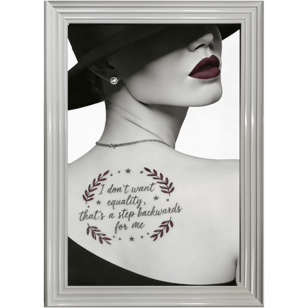 Equality Tattooed Woman - Framed Wall Art