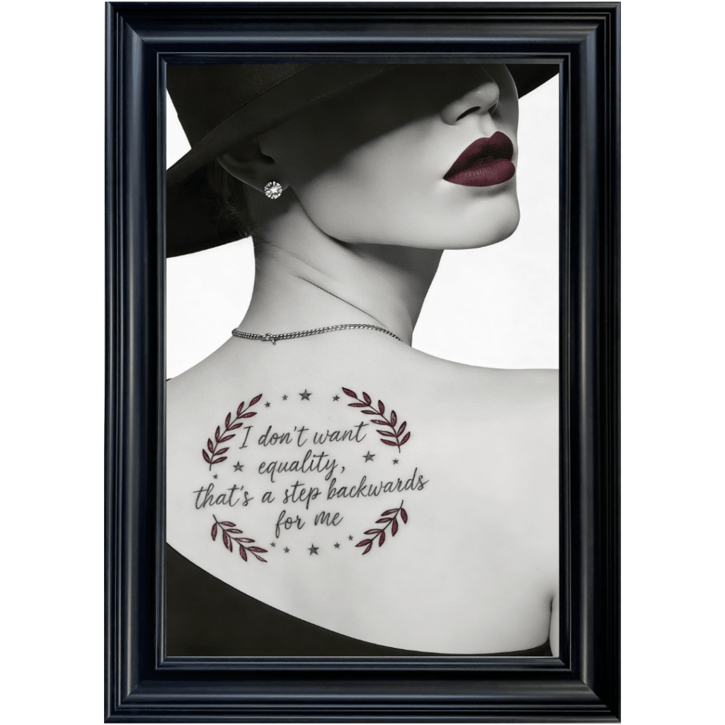 Equality Tattooed Woman - Framed Wall Art