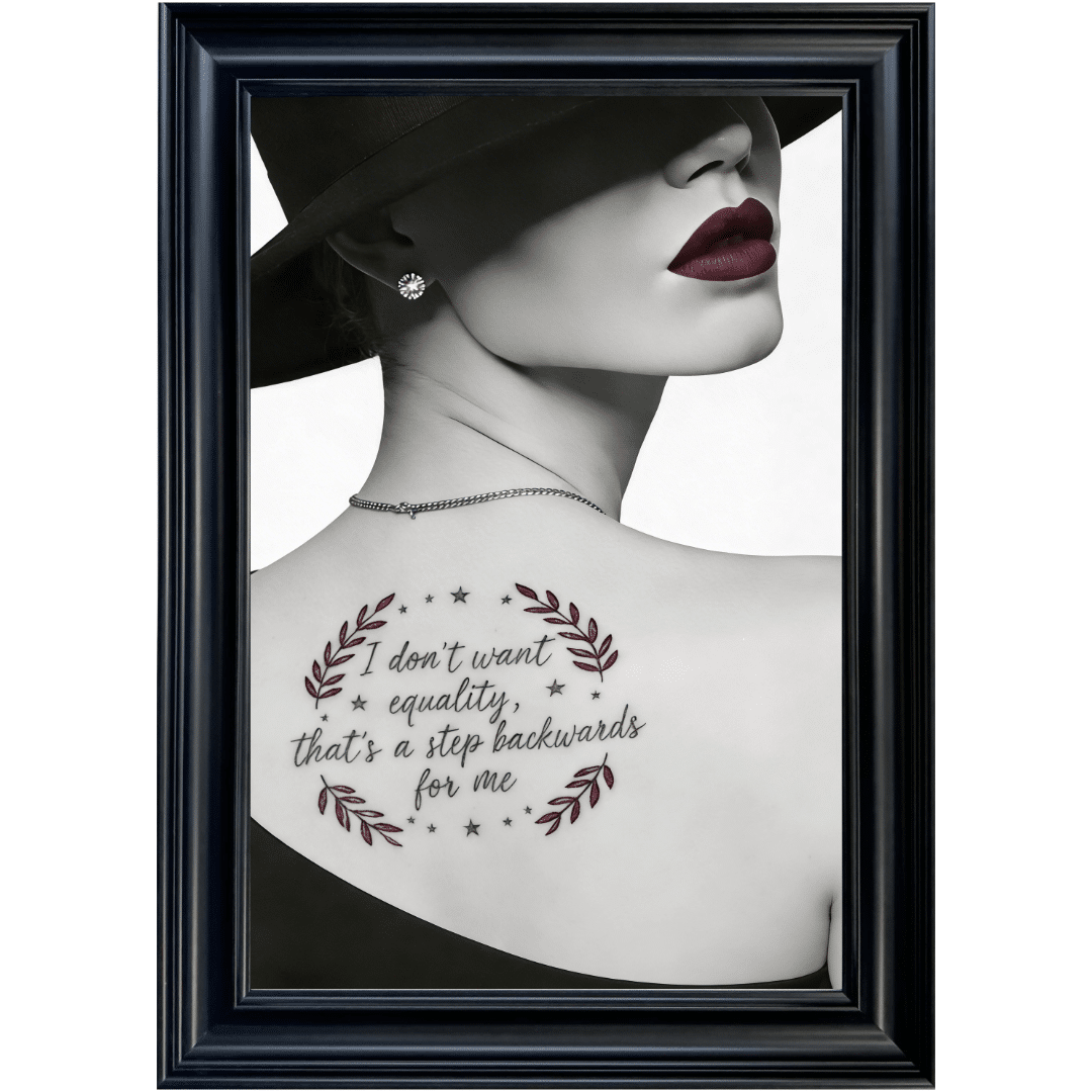 Untitled (40) Equality Tattooed Woman - Framed Wall Art