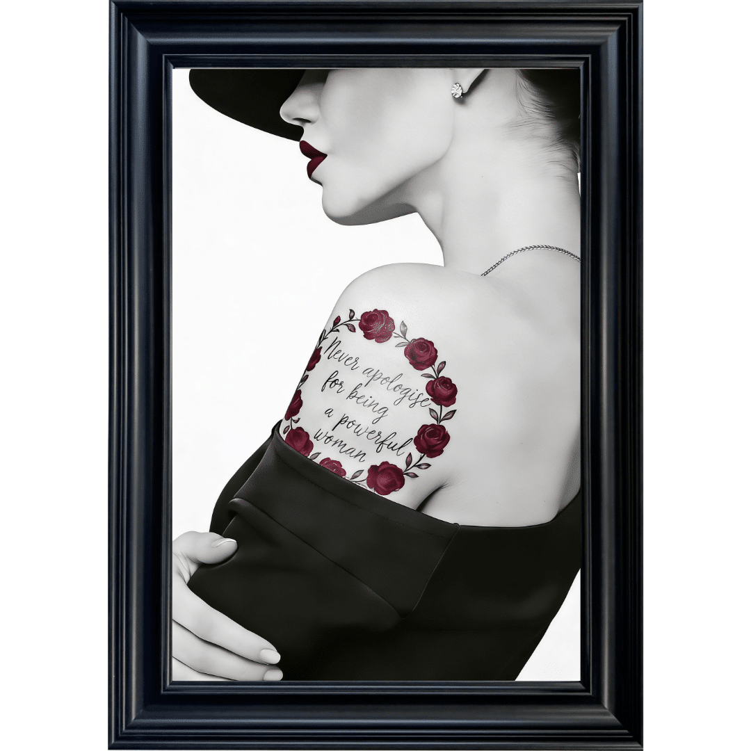 Untitled (45) No Apology Tattooed Woman - Framed Wall Art