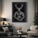 Tattooed Mafia Chimp Boss - Framed Animal Wall Art - Image 3